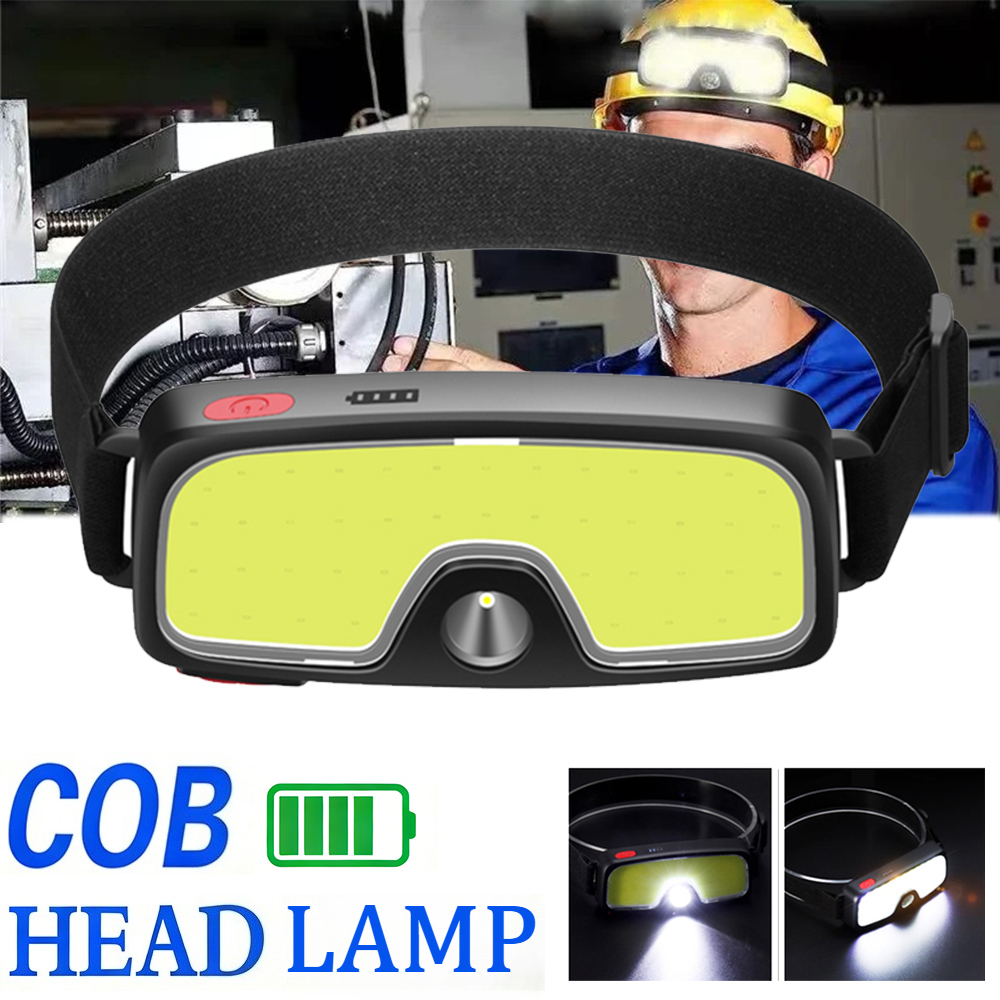 Outdoor Usb Power Bank - Leistungsstarke COB-Stirnlampe, Typ C/USB, wiederaufladbare Stirnlampe,