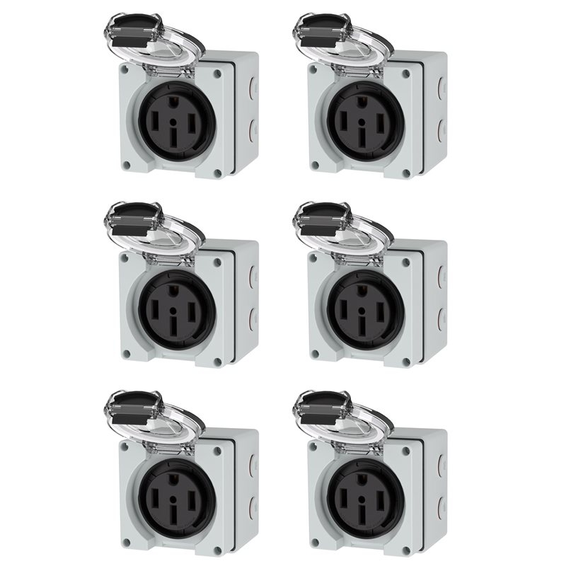Outdoor Power Receptacle Box - Y17A 6X 50Amp Steckdosenbox, 125/250 Volt