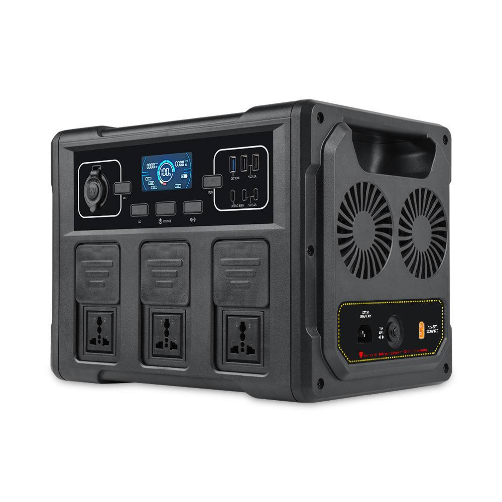 Outdoor Power Station - 1200W Tragbarer Solargenerator, LiFePO4-Akku MPPT-Kraftwerk Notfall-Energiespeicher