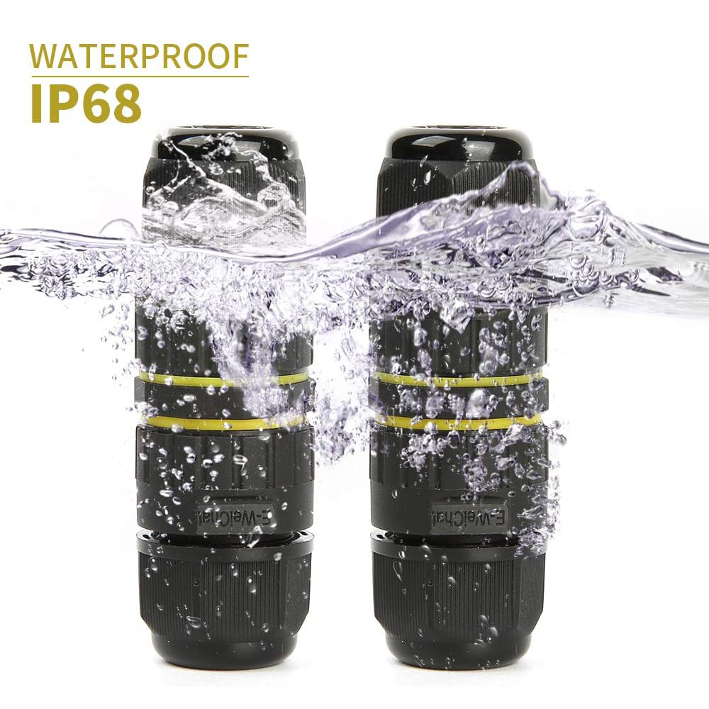 Outdoor Power Wire - 2-Wege 2/3-Pin IP68 Wasserdichte Anschlussdose für