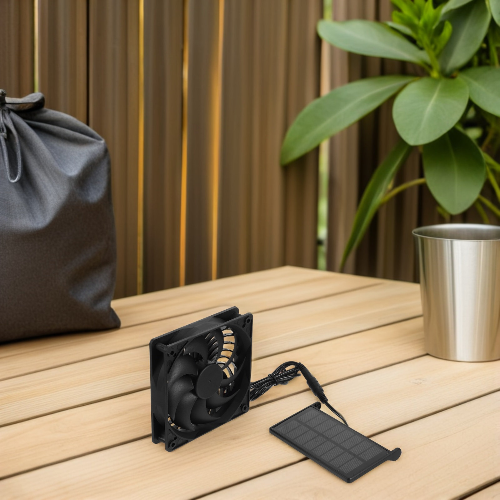 Outdoor Power Fan - Solarventilator 3W Solarbetrieben für Haustierhaus Gewächshaus