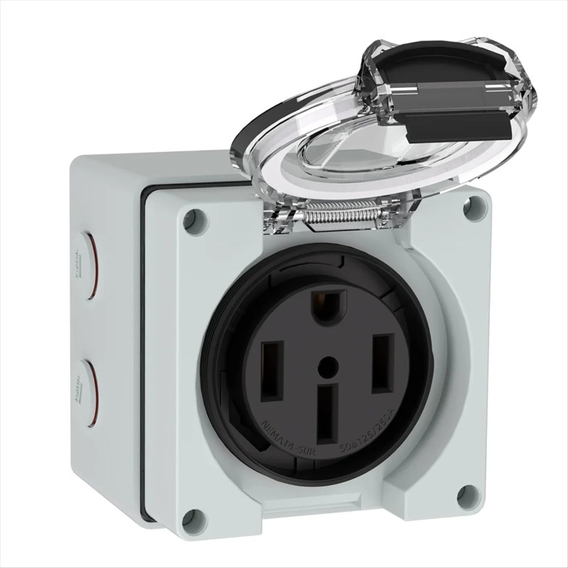 Outdoor Power Receptacle Box - TFBC 50Amp Steckdosenbox, 125/250 Volt NEMA