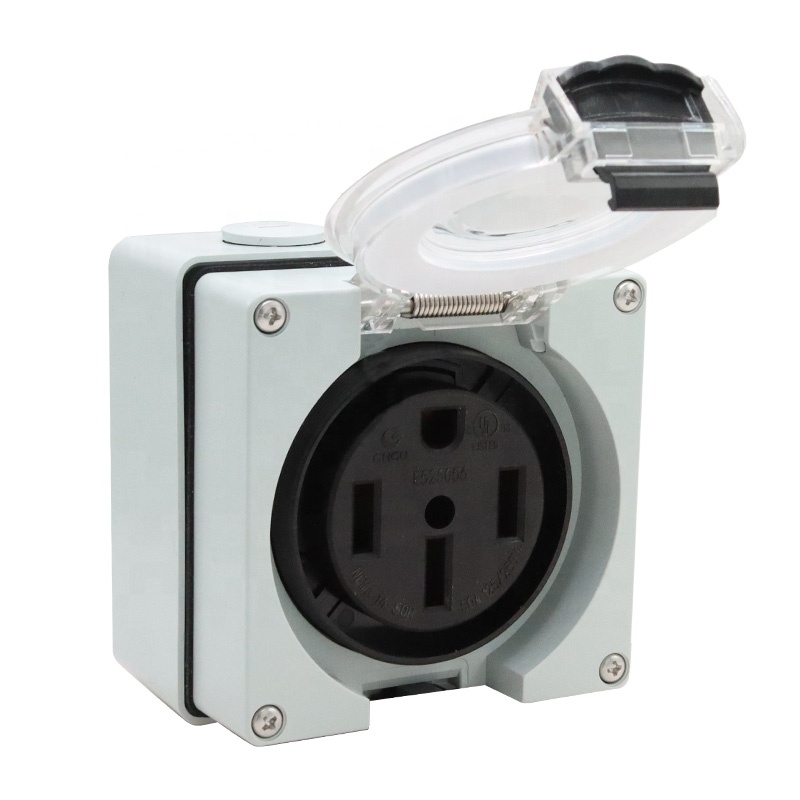 Outdoor Power Receptacle Box - 50 Ampere Generator RV Power Inlet