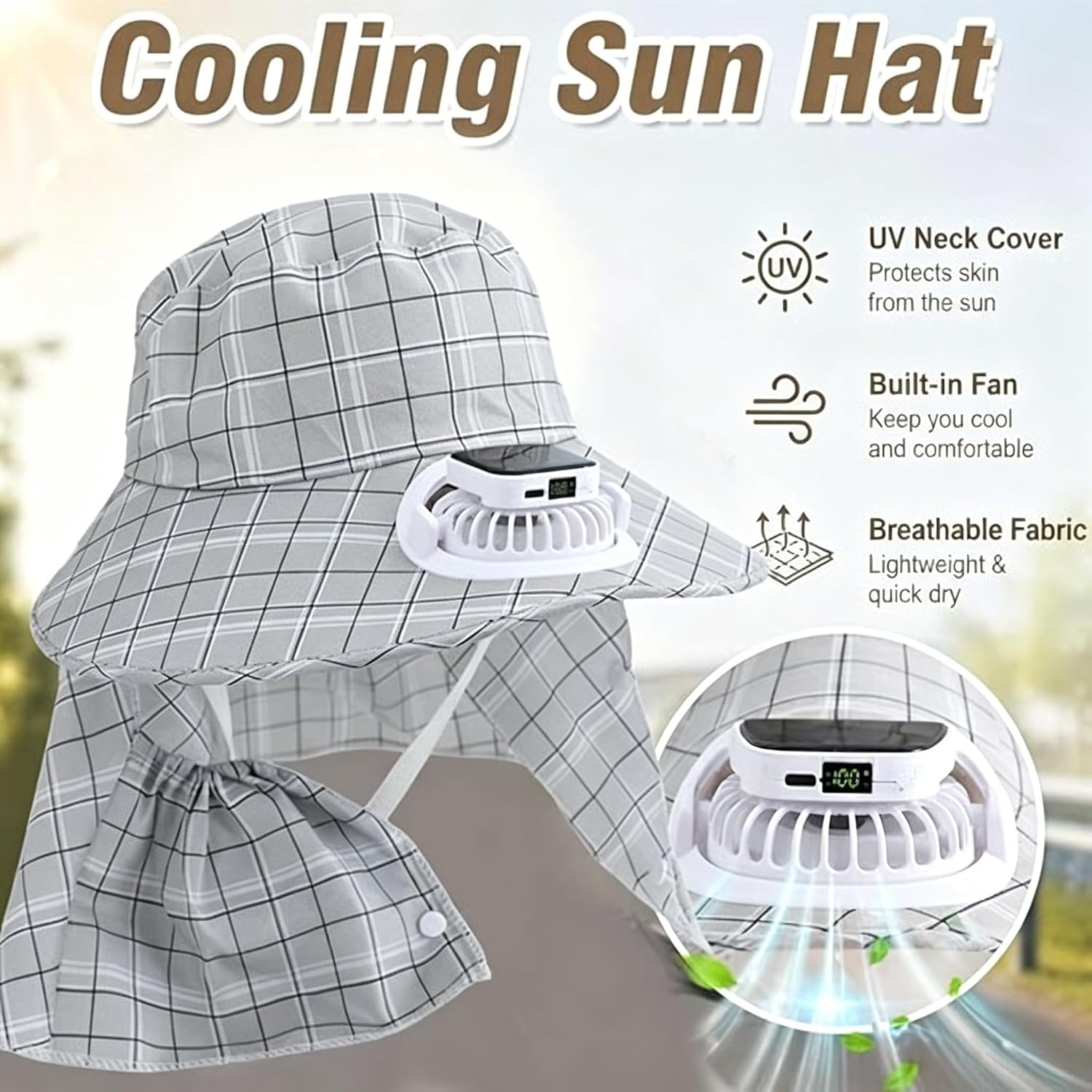 1 Stück Solarbetriebener Nacke – Outdoor Power Fan Bewertung und Preis