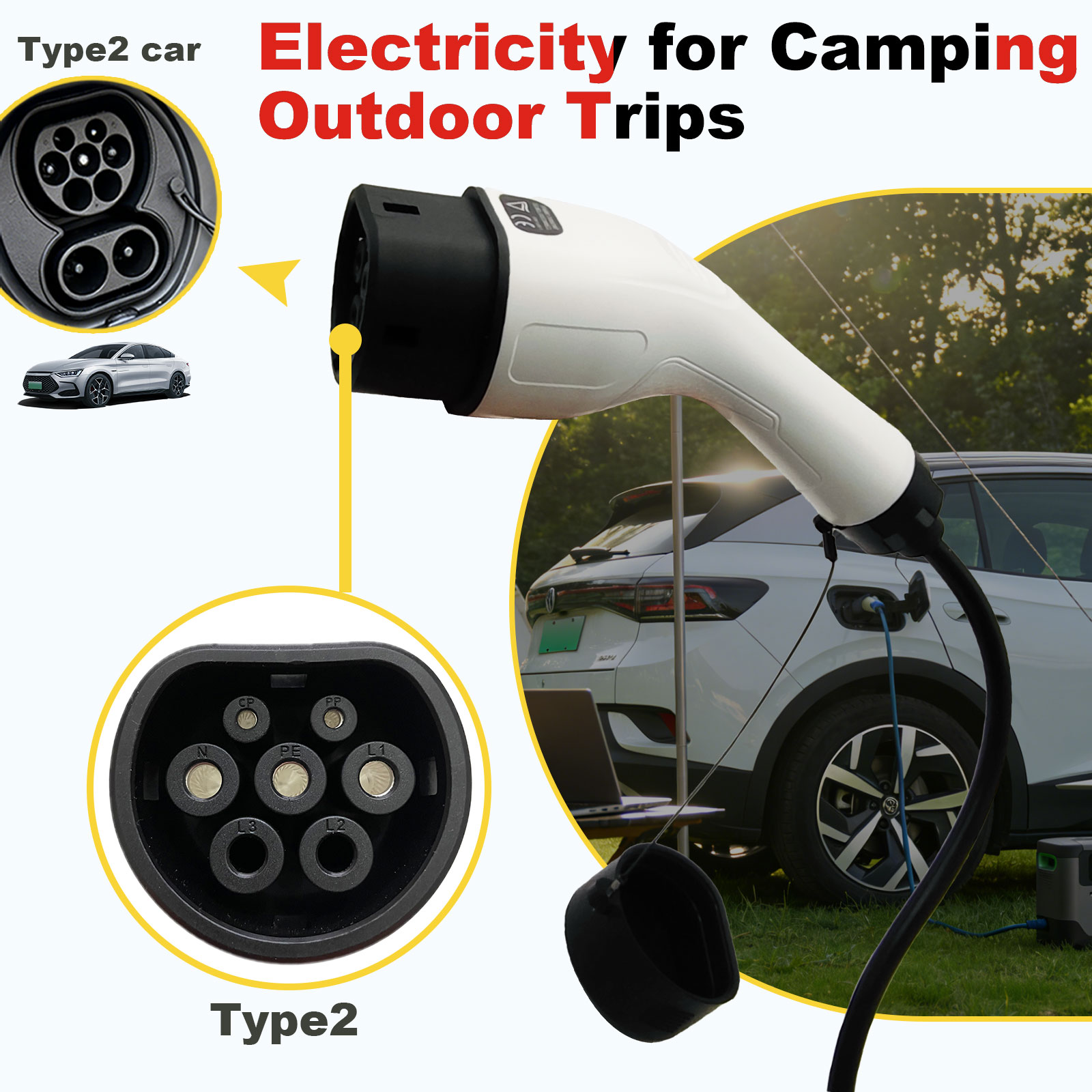 Typ2 V2L Entladeadapter 16A Br – Outdoor Power Station Bewertung und Preis