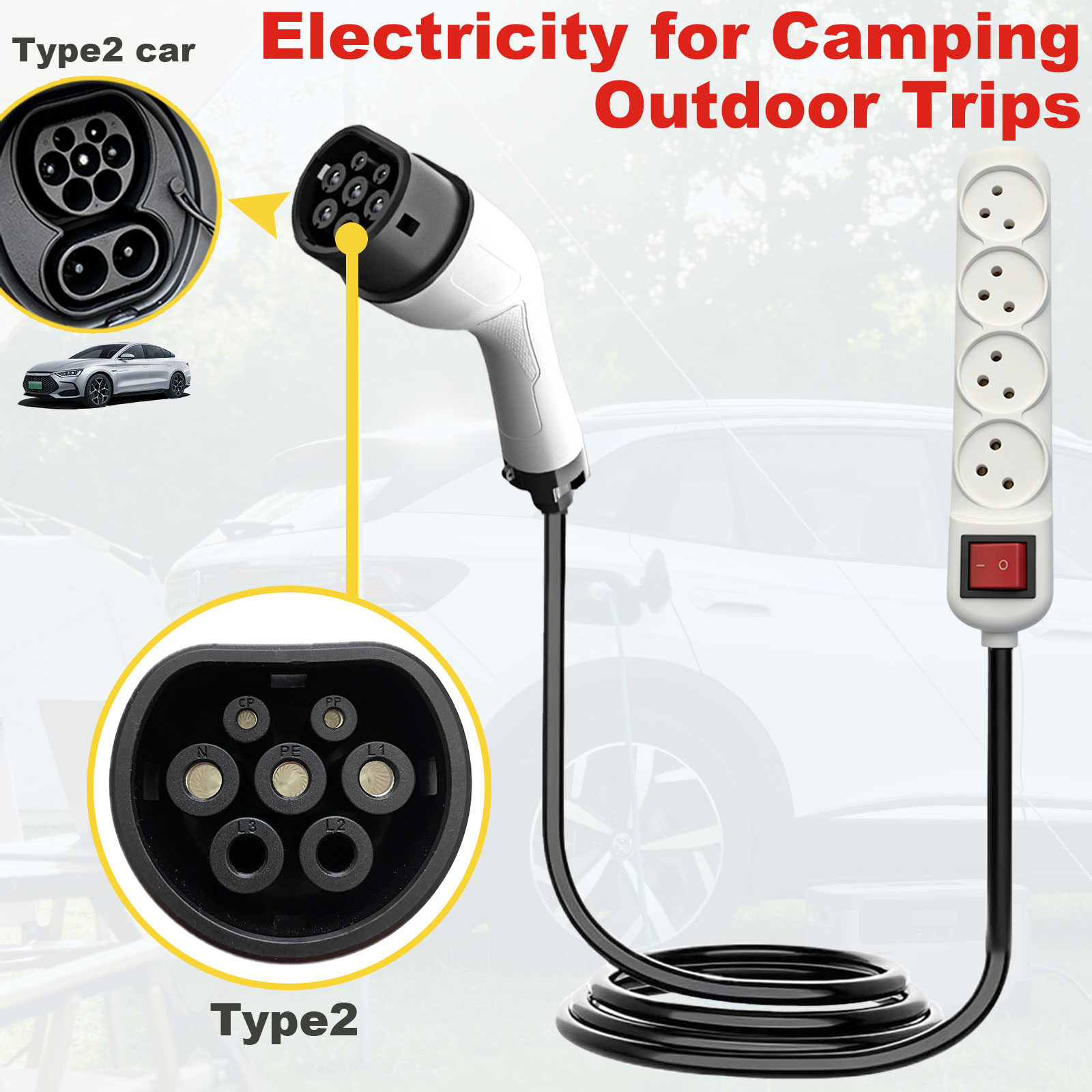 Typ2 V2L Entladeadapter Israel – Outdoor Power Station Bewertung und Preis