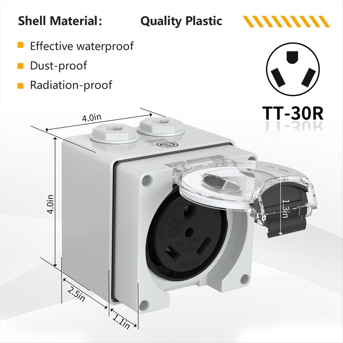 HHTL 30Amp Steckdosenbox, 125  – Outdoor Power Receptacle Box Bewertung und Preis
